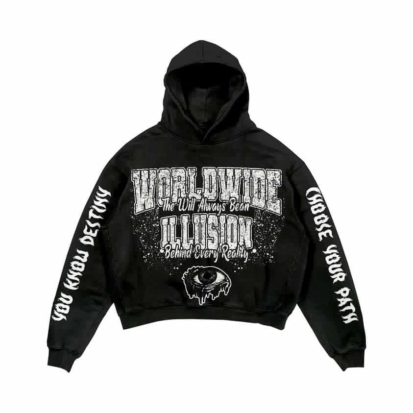 BLACK VINTAGE HIDDEN REALITY HOODIE