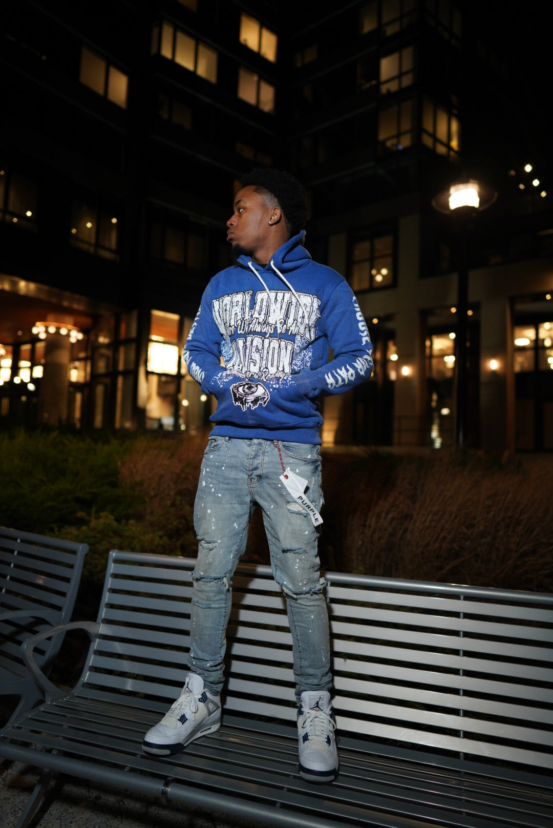 BLUE VINTAGE HIDDEN REALITY HOODIE