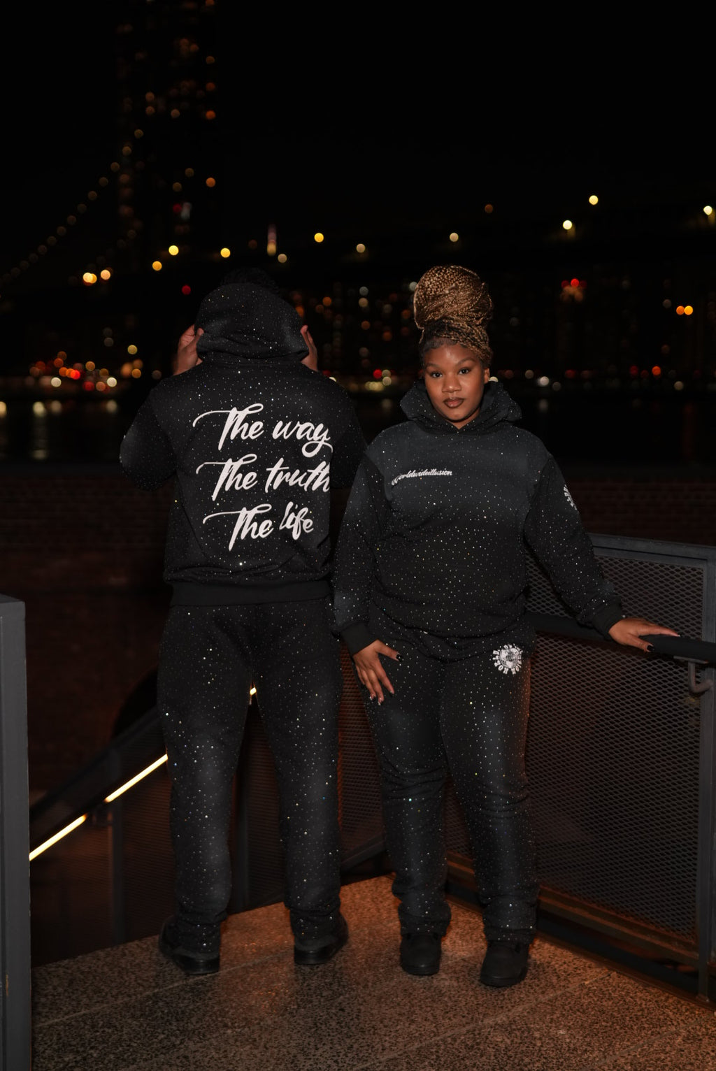 Only Way Rhinestone Sweatsuit