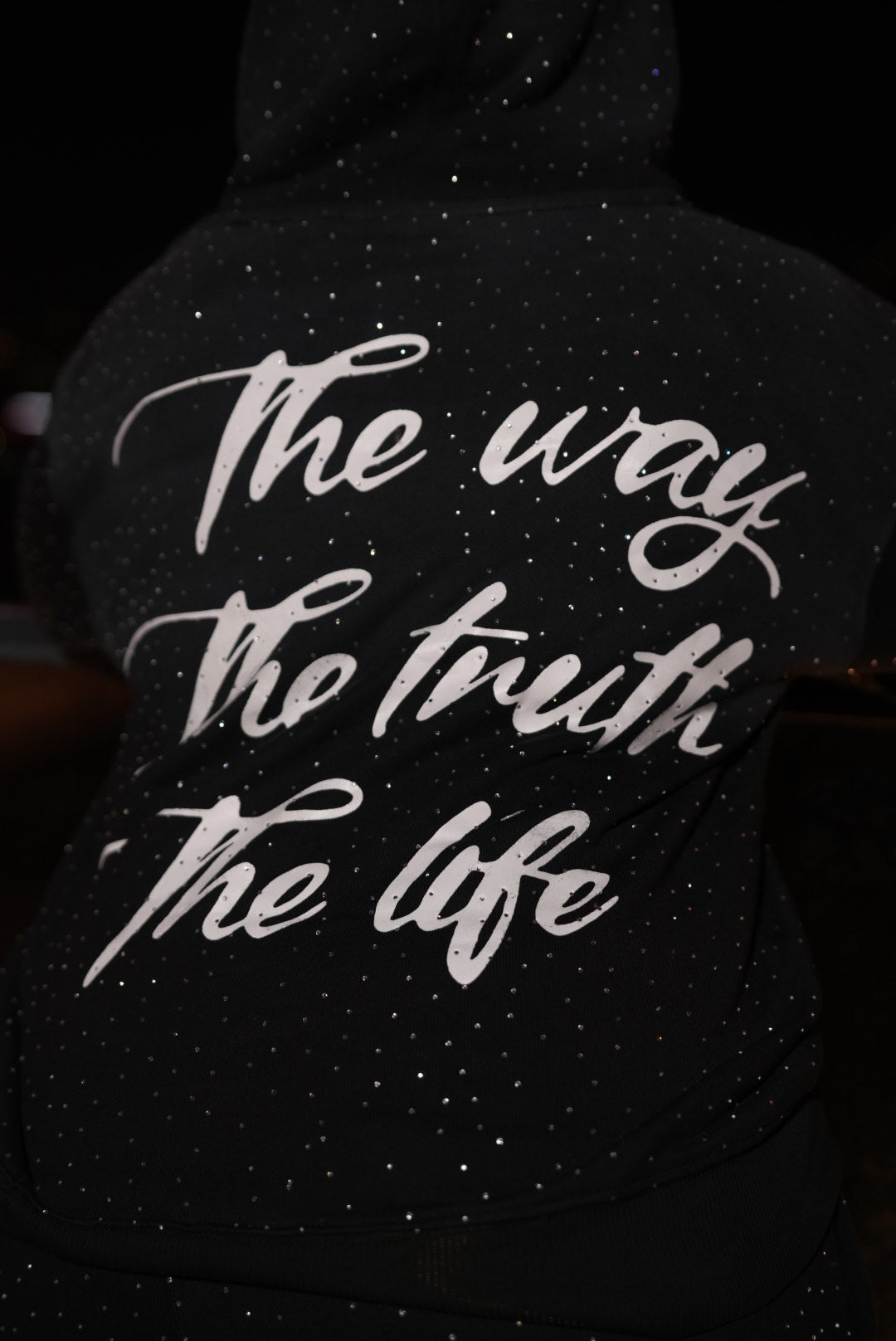 Only Way Rhinestone Hoodie