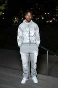 Grey Starlight Zip-Up Hoodie