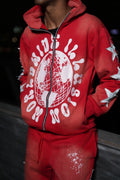 Red Starlight Zip-up Hoodie