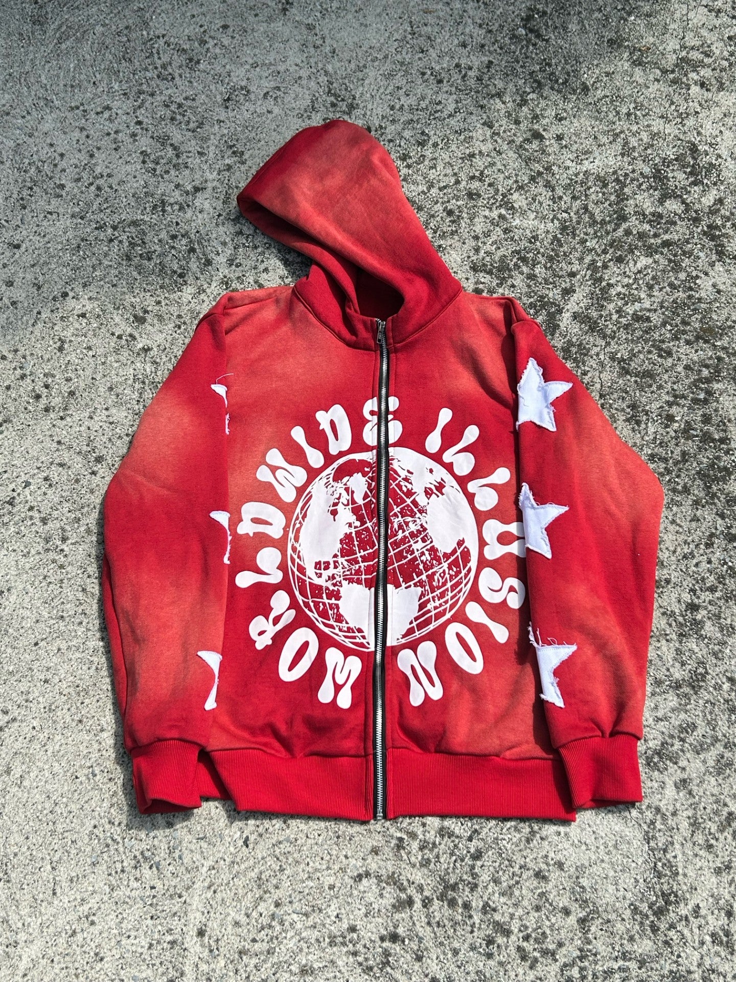Red Starlight Zip-up Hoodie