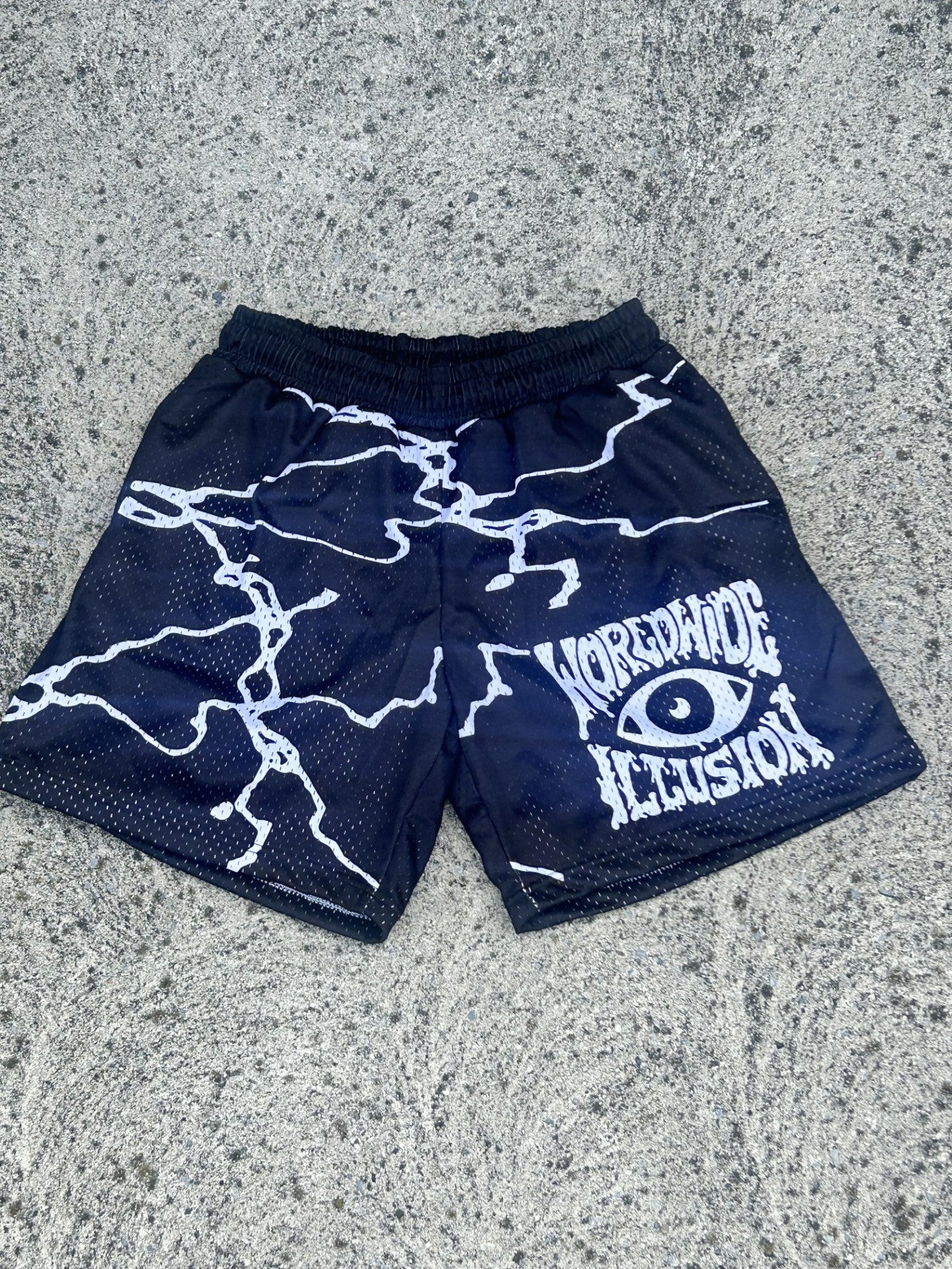 Black Lightning Mesh Shorts v2