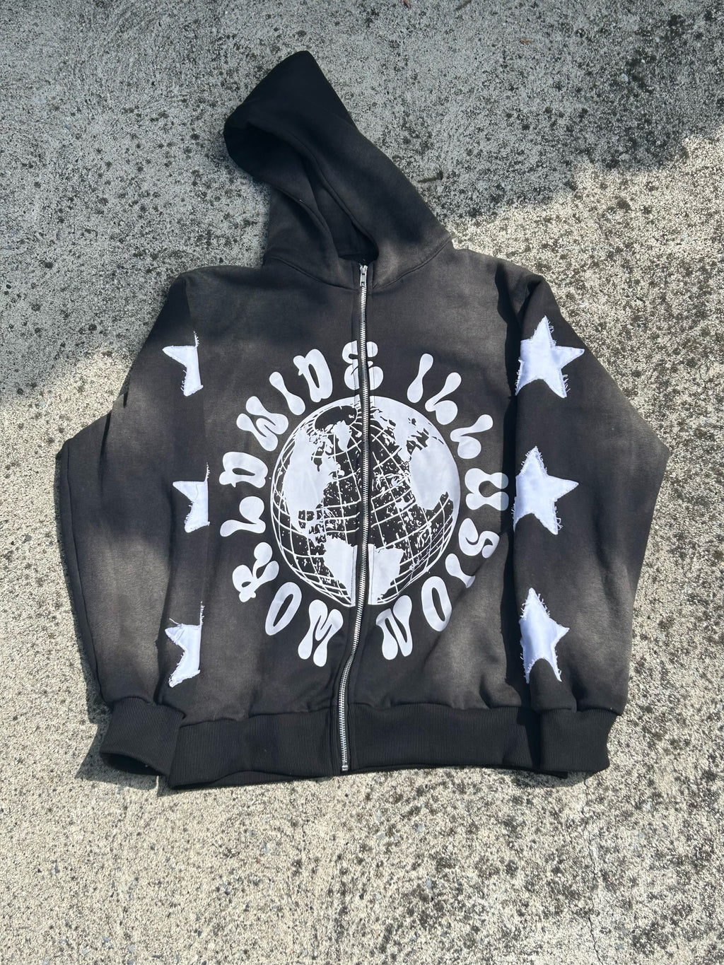 Black Starlight Zip-Up Hoodie