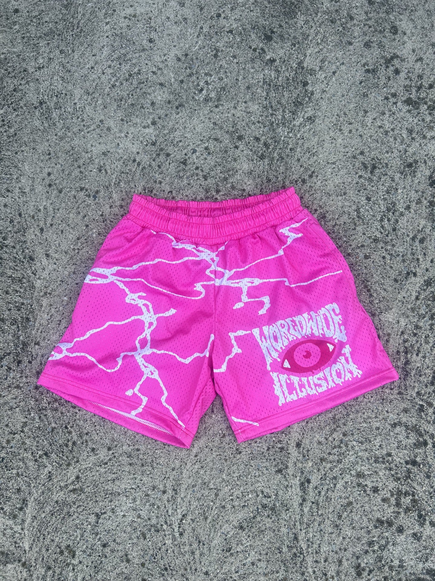 Pink Lightning Mesh Shorts v2