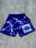 Navy Blue Lightning Mesh Shorts v2