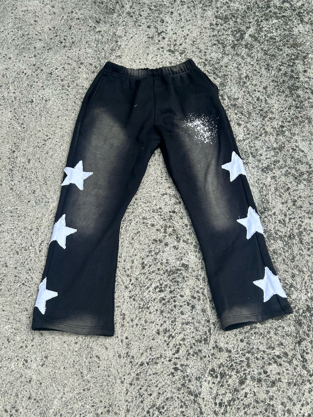 Black Starlight Flared Sweatpants