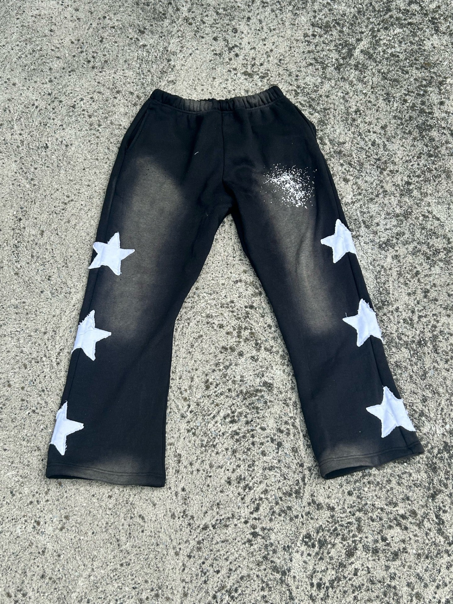 Black Starlight Flared Sweatpants